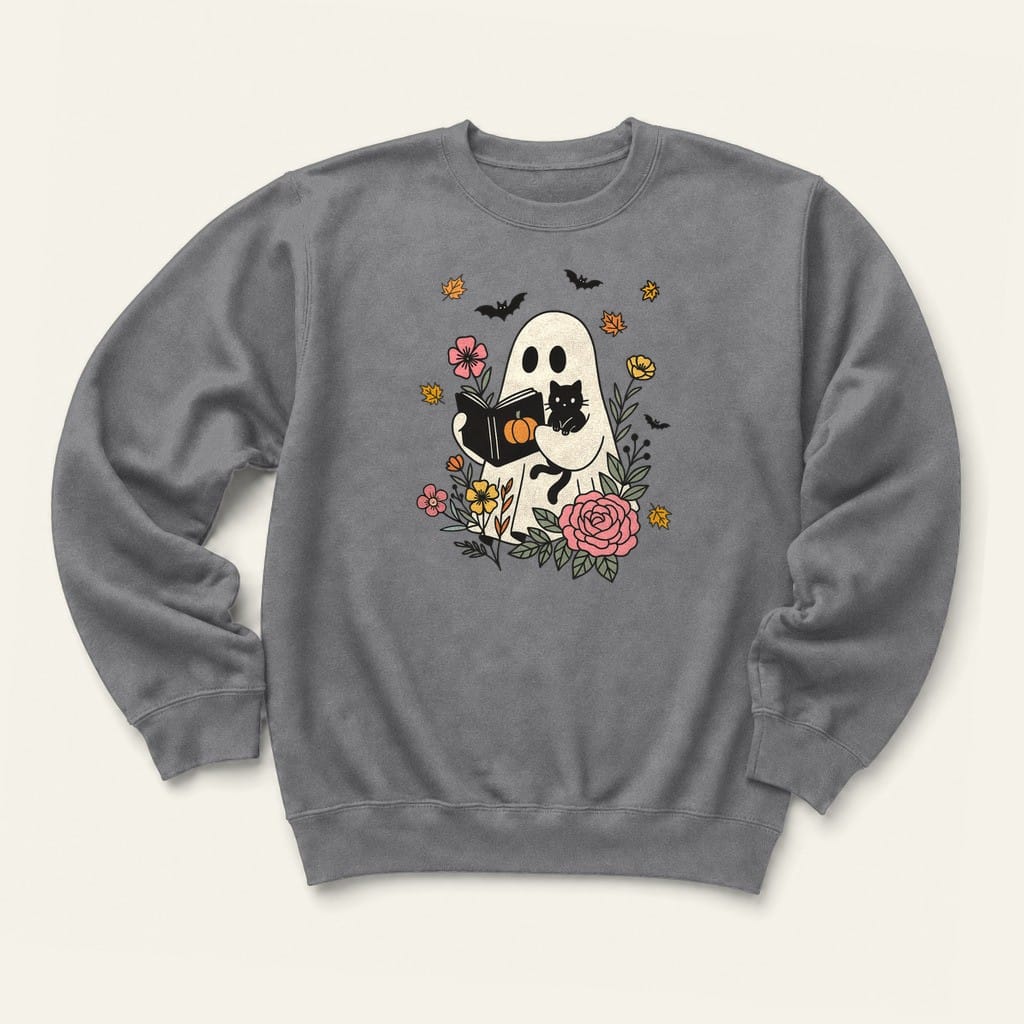 Fall Reading Sweatshirt in Graphite Heather
