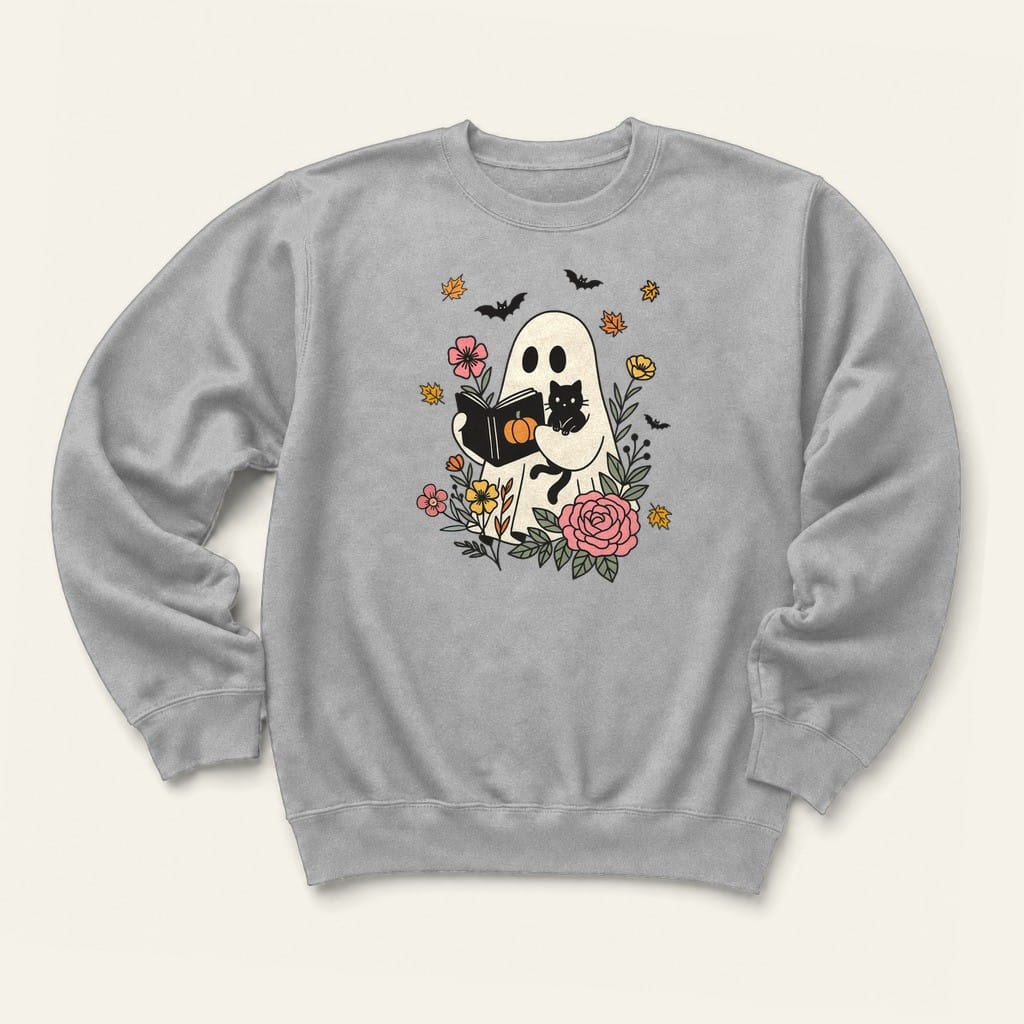 Fall Reading Sweatshirt in Sport Grey