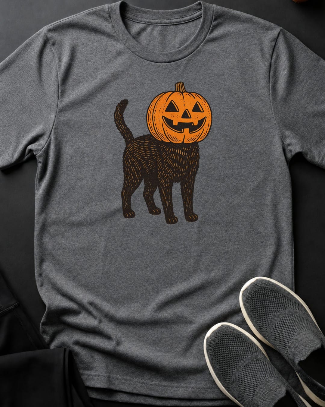 Pumpkin Head Cat Tee