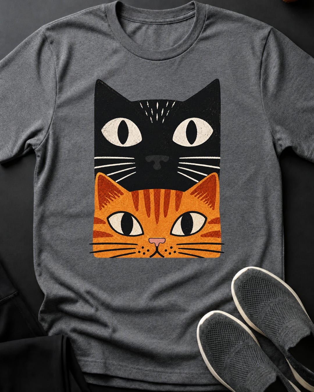 Orange Tabby Cat Stack Tee