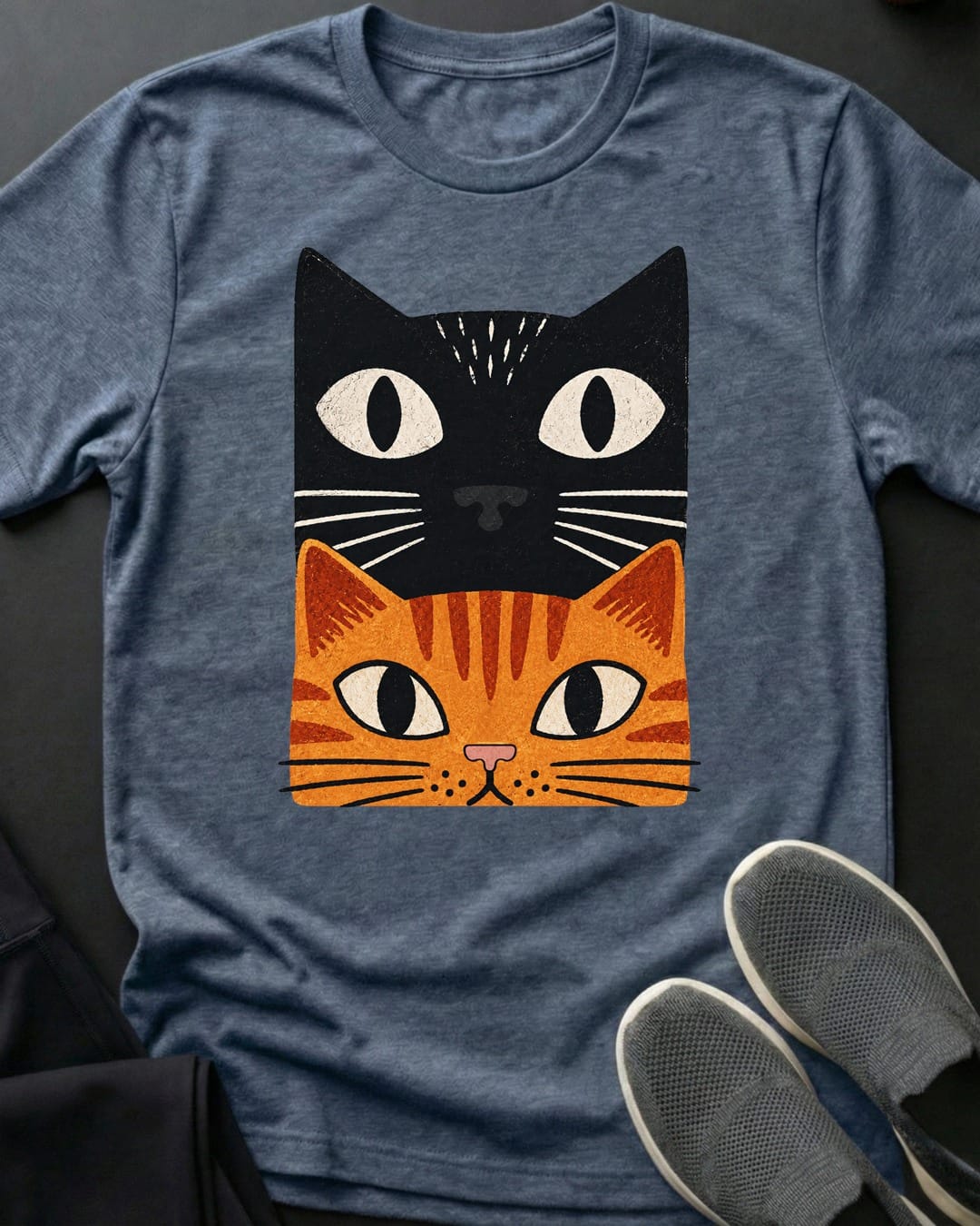 Orange Tabby Cat Stack Tee