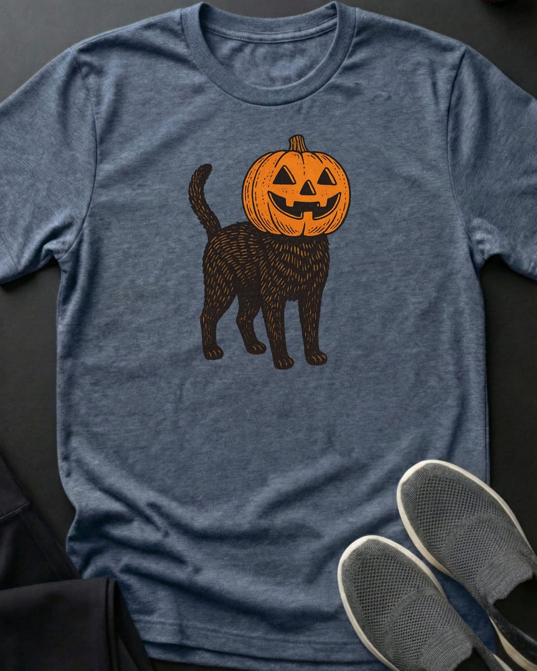 Pumpkin Head Cat Tee