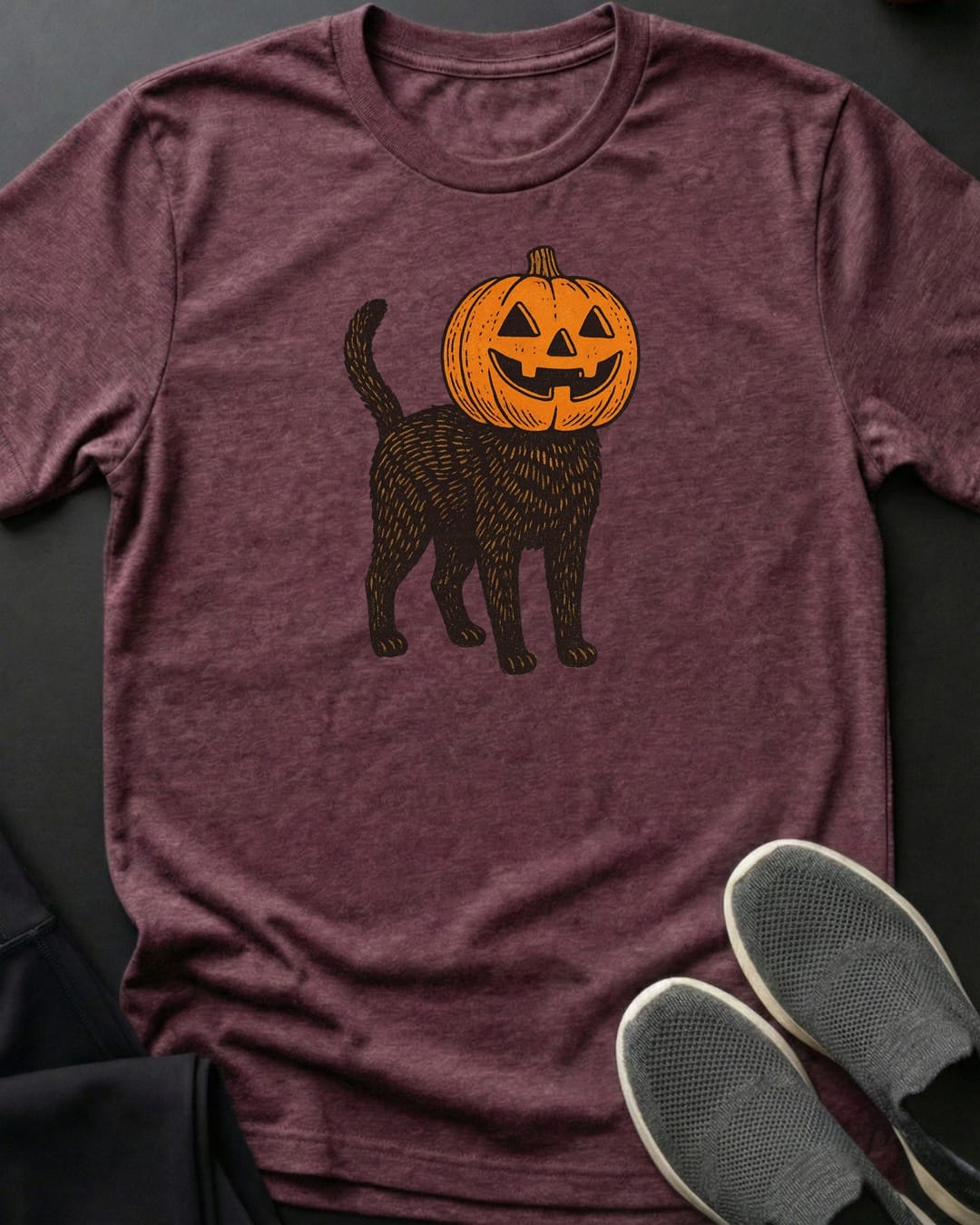 Pumpkin Head Cat Tee