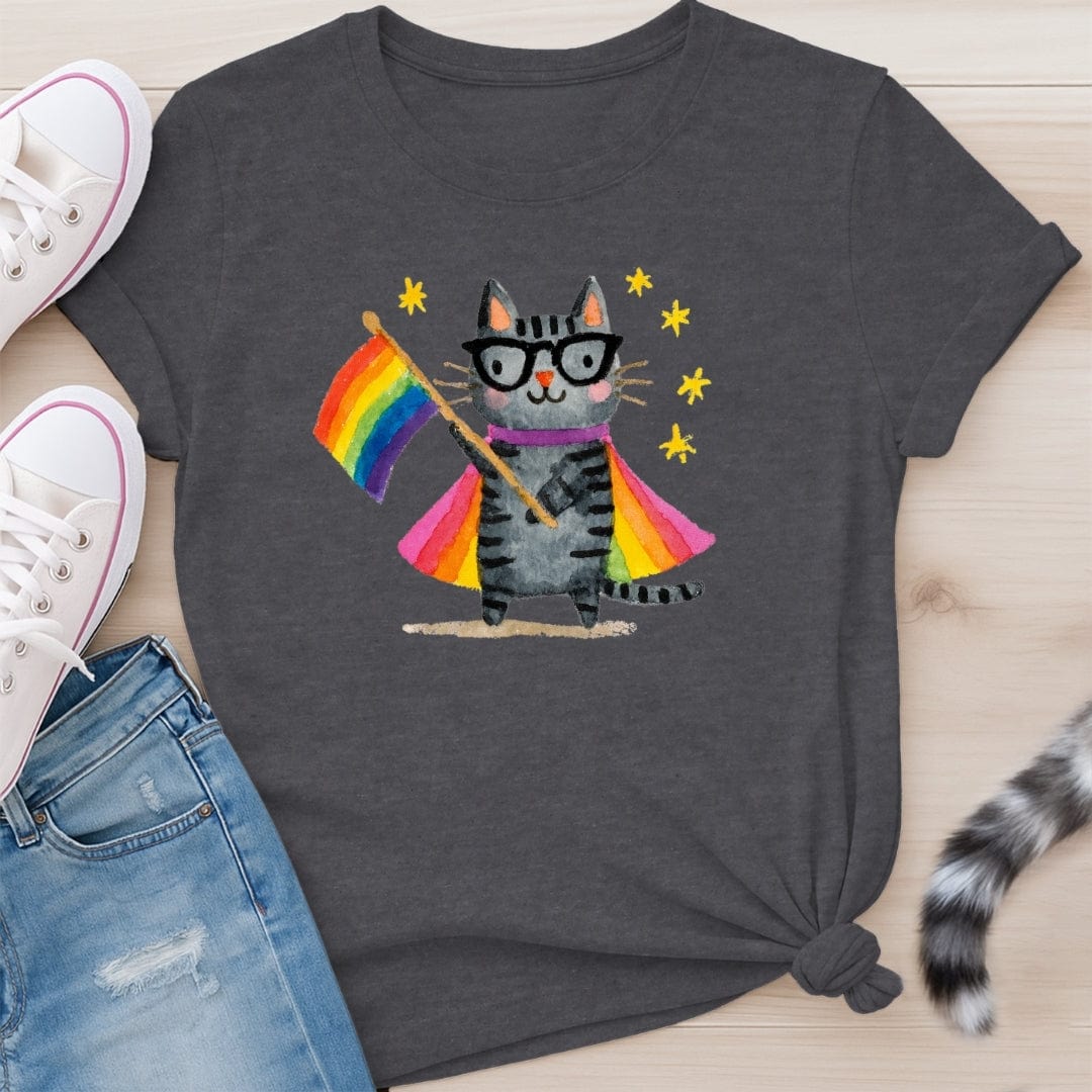 RAINBOW FLAG CAT T-SHIRT