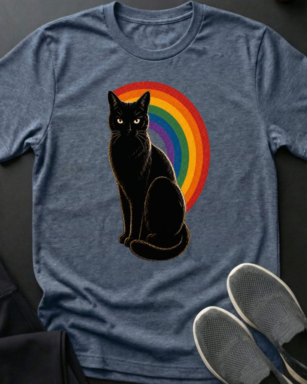 Kitty Rainbow Tee