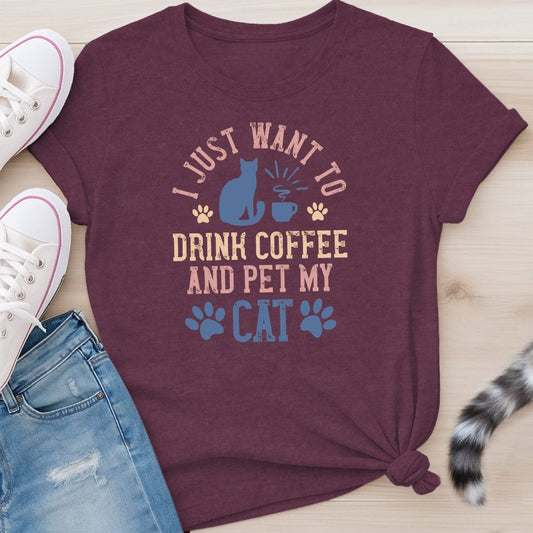 COFFEE AND MY CAT T-SHIRT