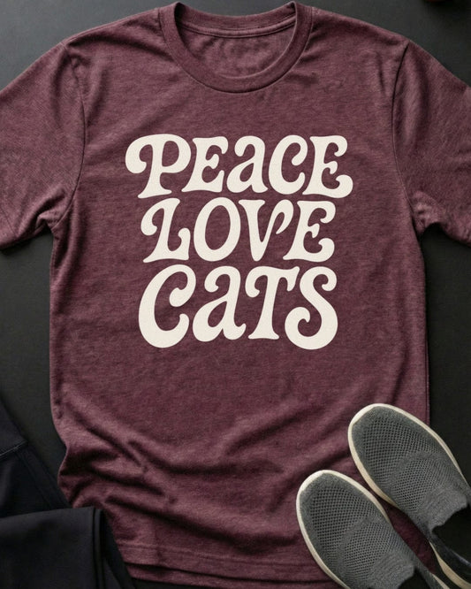 Peace Love Cats Tee