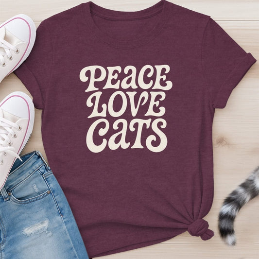 PEACE LOVE CATS T-SHIRT