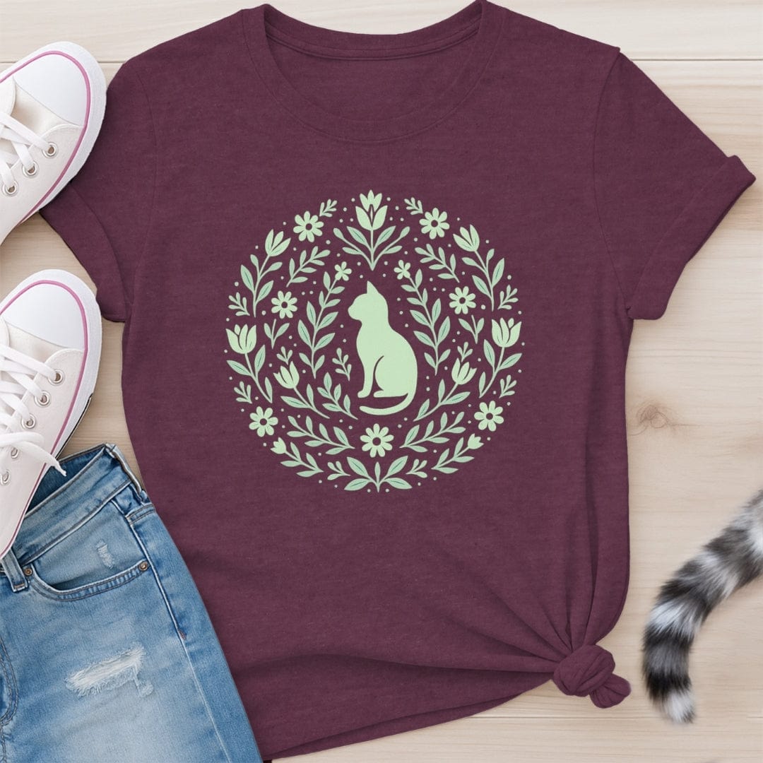 CAT FLOWERS T-SHIRT