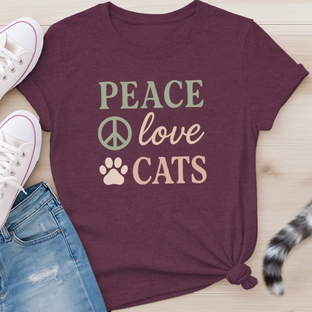 PEACE LOVE CATS T-SHIRT