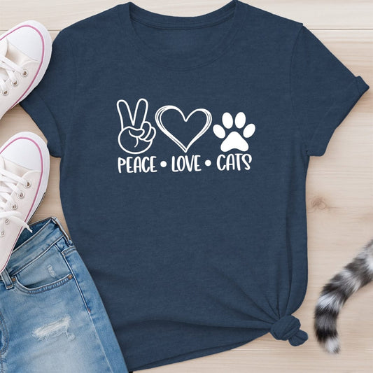 PEACE LOVE CATS T-SHIRT