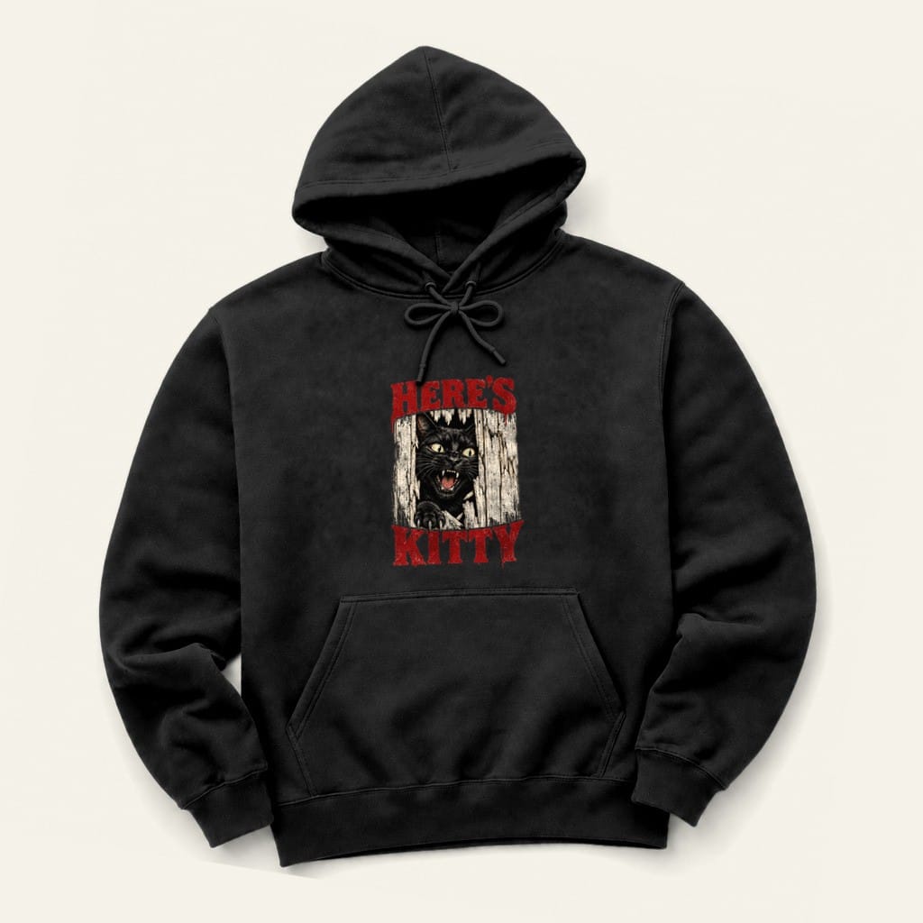 Here's Kitty Hoodie in Black