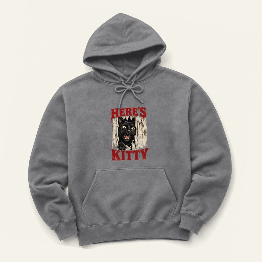 Here's Kitty Hoodie in Graphite Heather