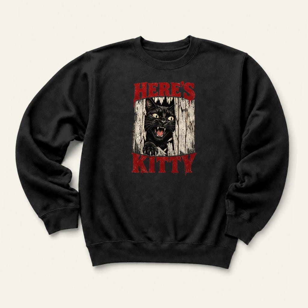 Here's Kitty Sweatshirt in Black
