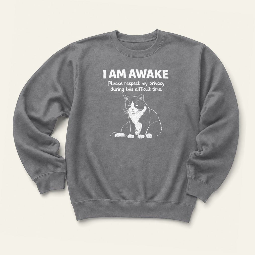 I Am Awake Sweatshirt in Graphite Heather