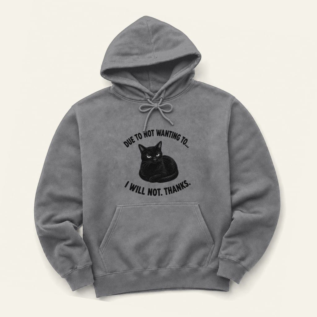 I Will Not Hoodie in Graphite Heather