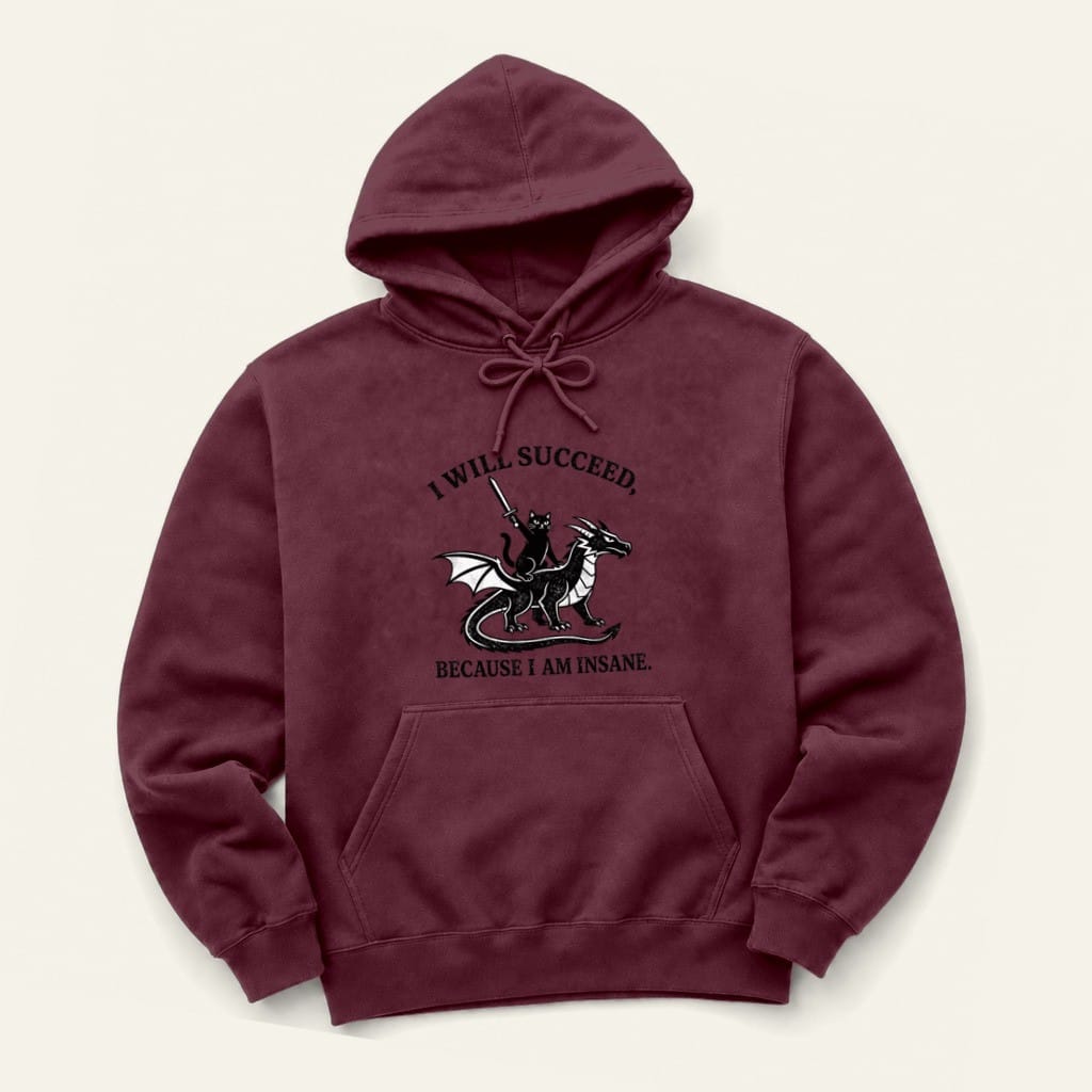 I Will Succeed Hoodie in Maroon