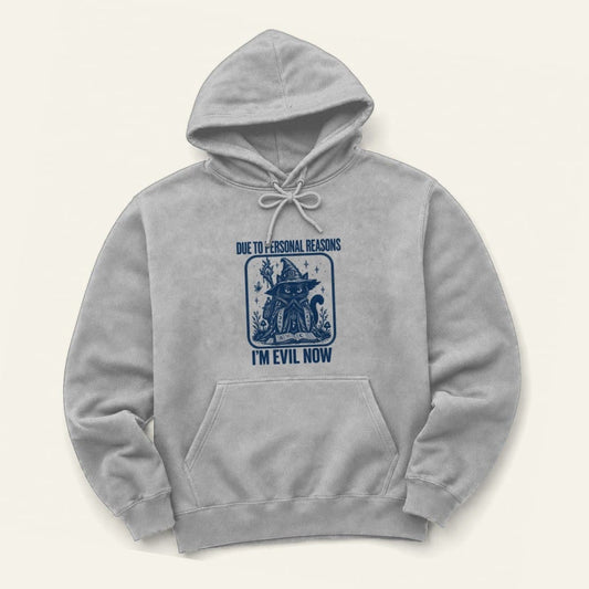 I'm Evil Now Hoodie in Sport Grey