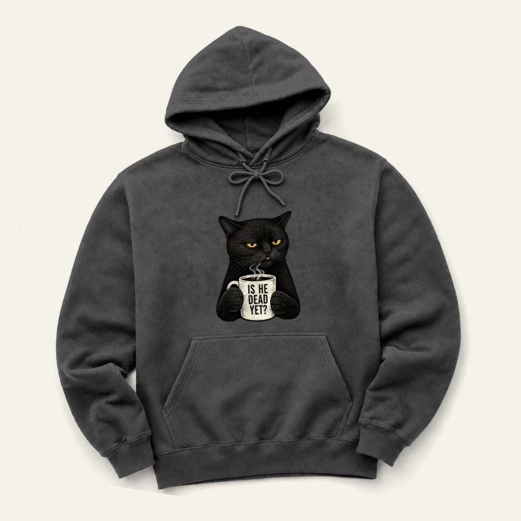 Is He Dead Hoodie in Dark Heather