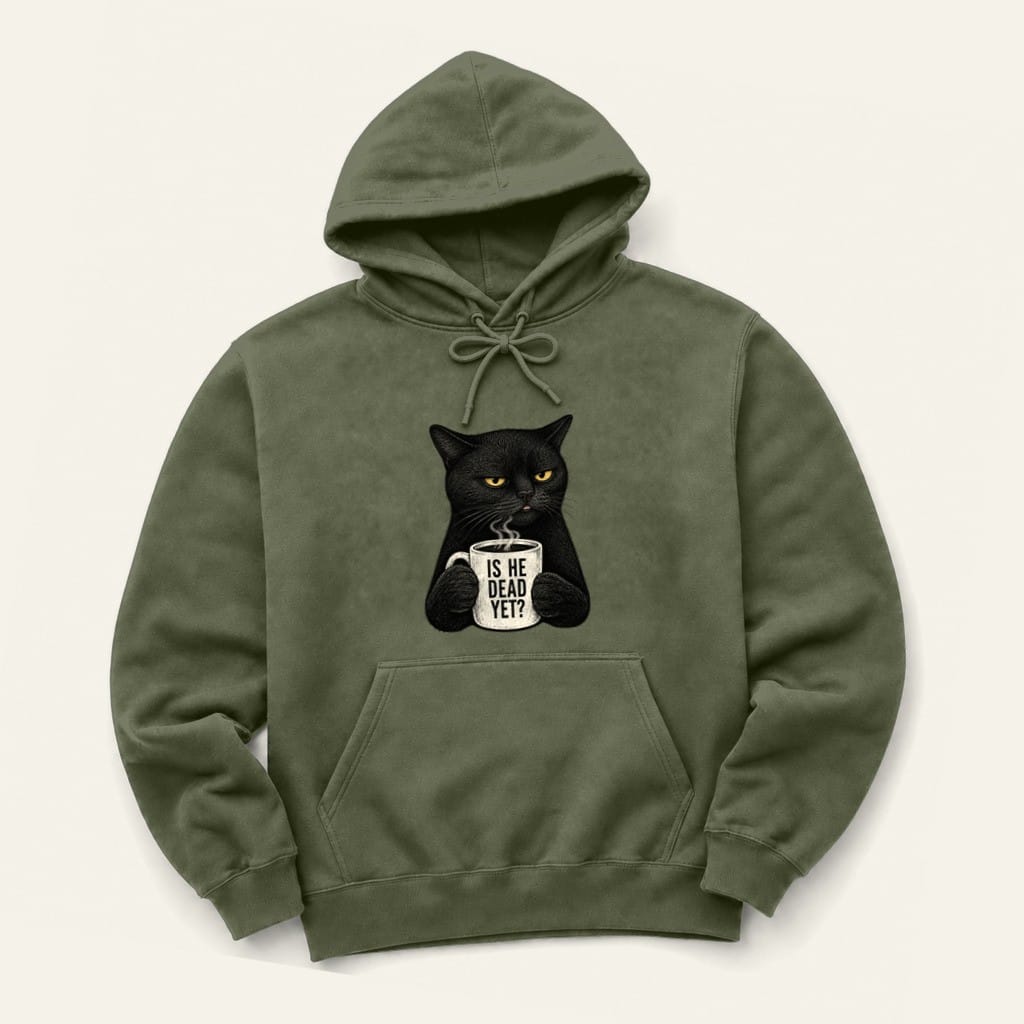 Is He Dead Hoodie in Military Green