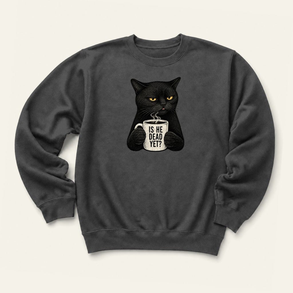Is He Dead Sweatshirt in Dark Heather