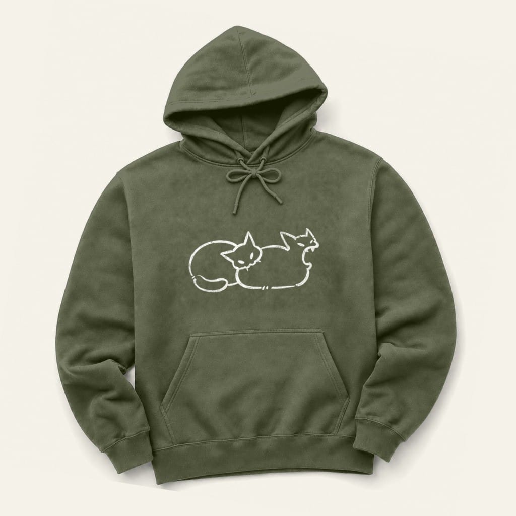 Just Chillin' Hoodie in Military Green