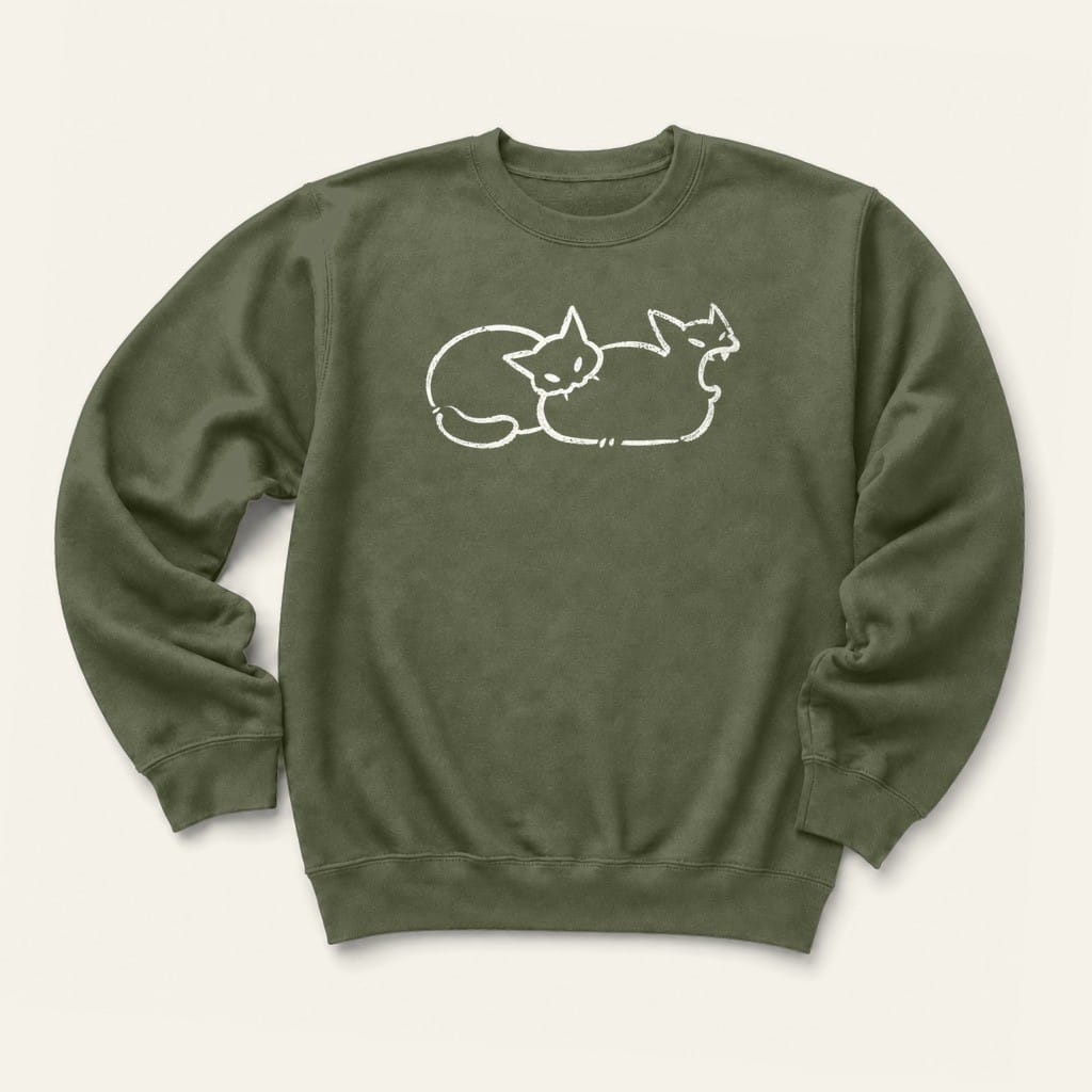 Just Chillin' Sweatshirt in Military Green