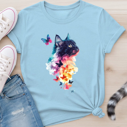BUTTERFLY CAT T-SHIRT