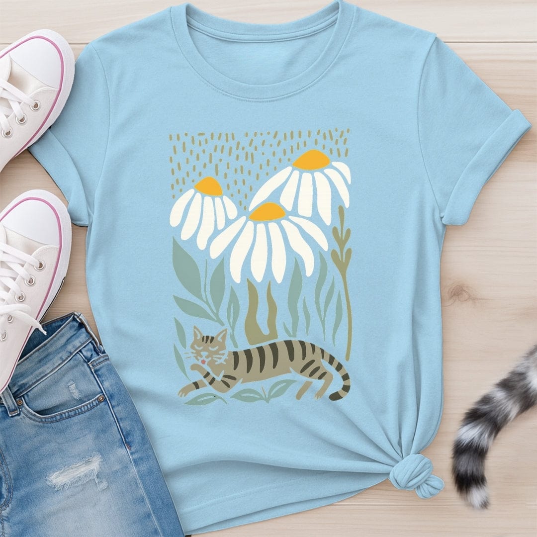 TABBY IN DAISIES T-SHIRT