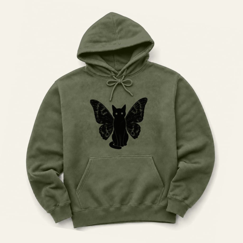 Meowthman Hoodie in Military Green