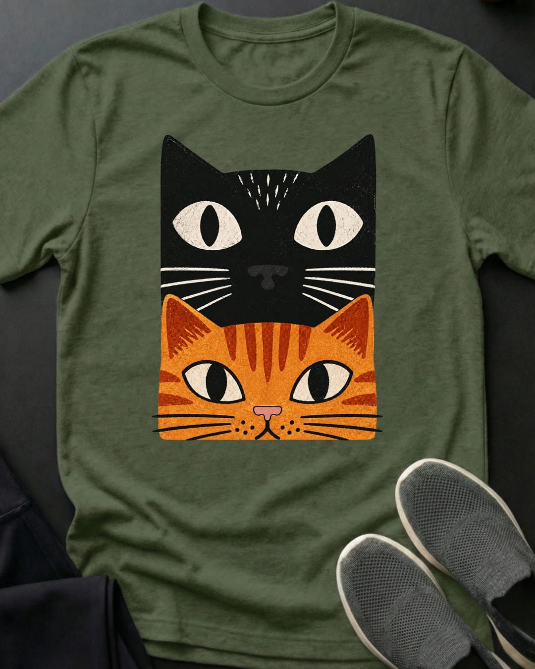 Orange Tabby Cat Stack Tee