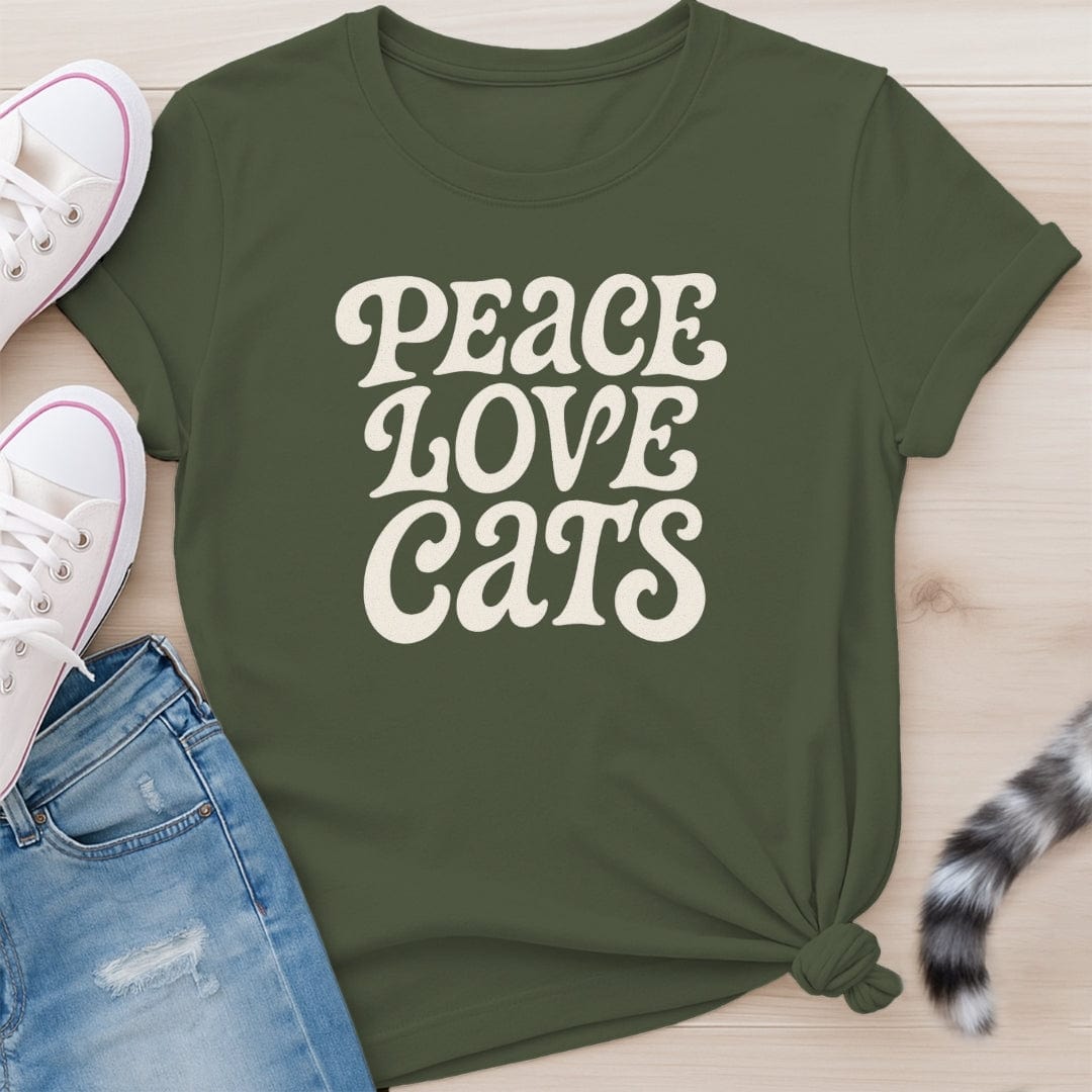 PEACE LOVE CATS T-SHIRT