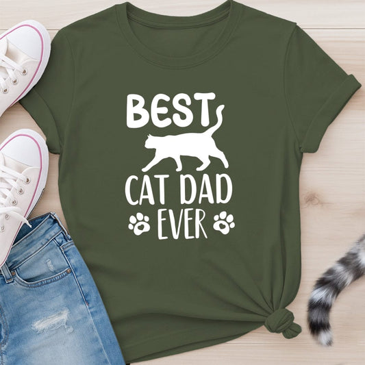 BEST CAT DAD T-SHIRT