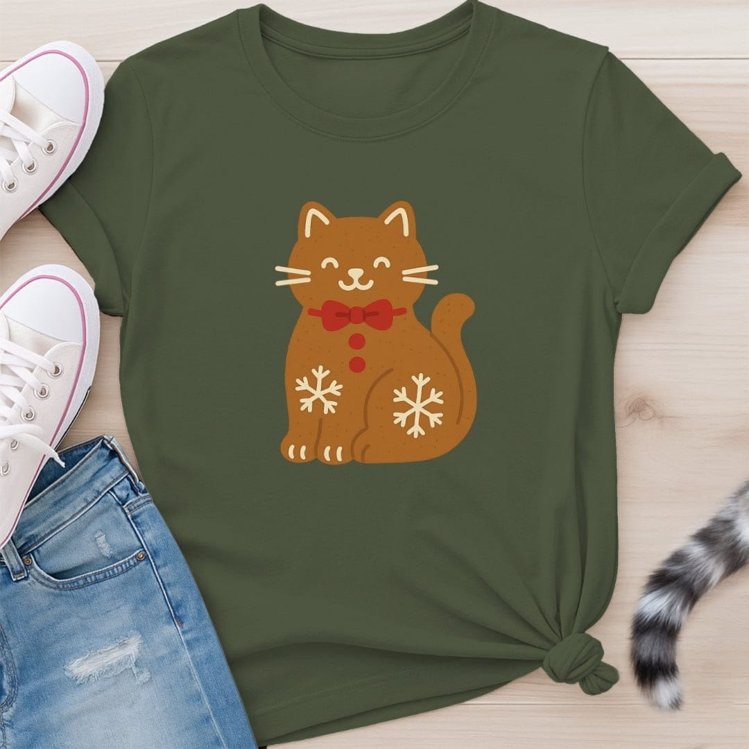 GINGER BREAD CAT T-SHIRT