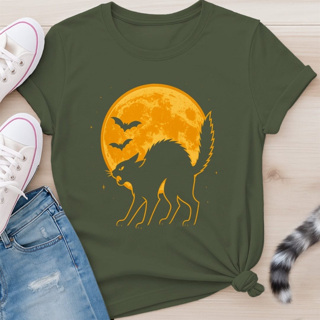 BLACK CAT FULL MOON T-SHIRT