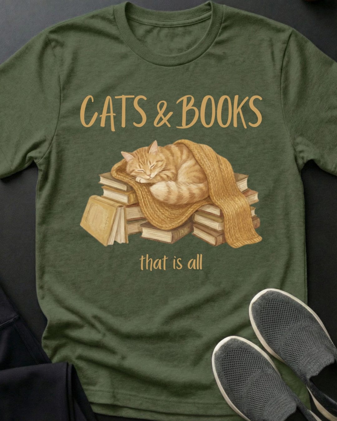 Cats & Books Tee