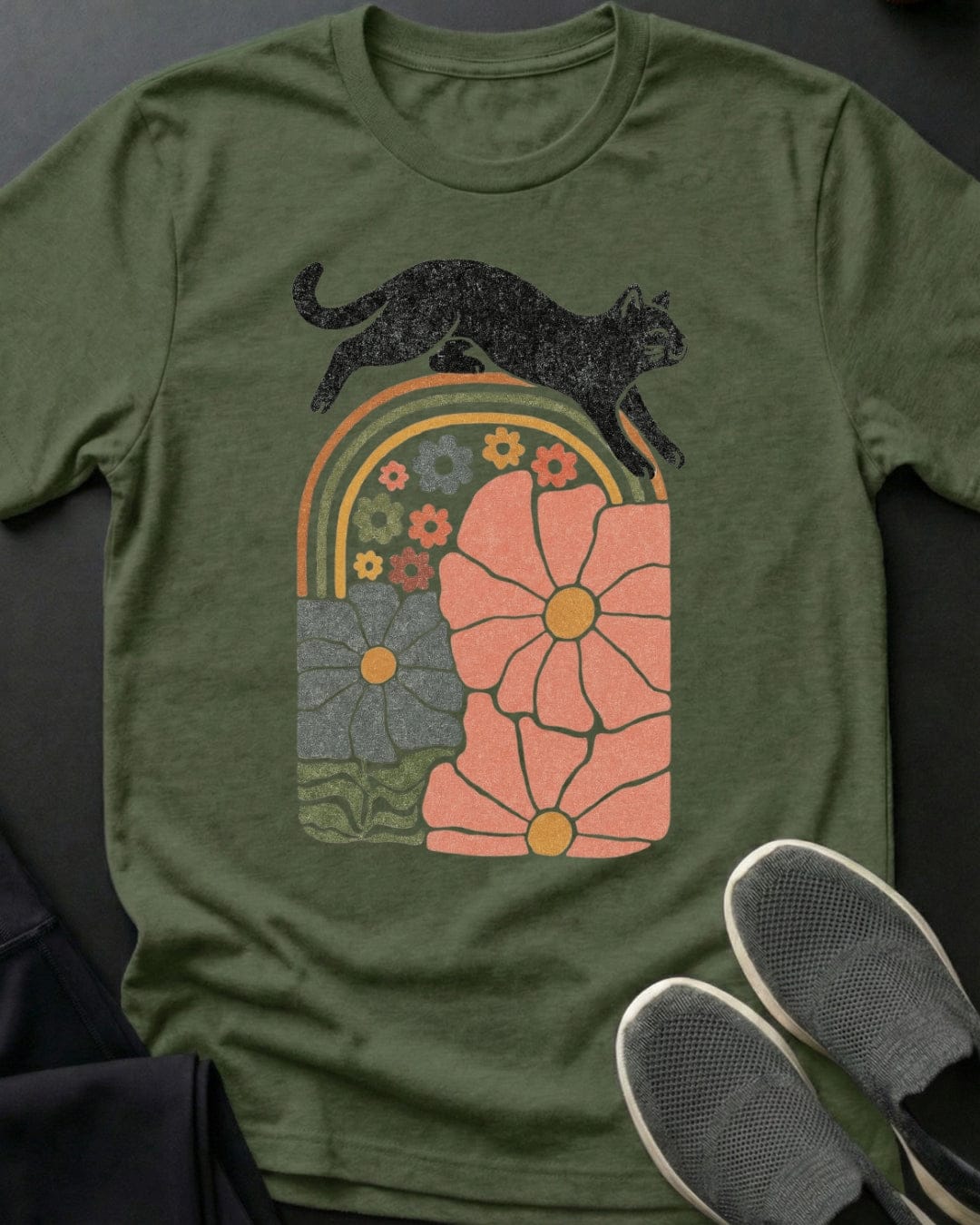 Kitty Flowers Tee
