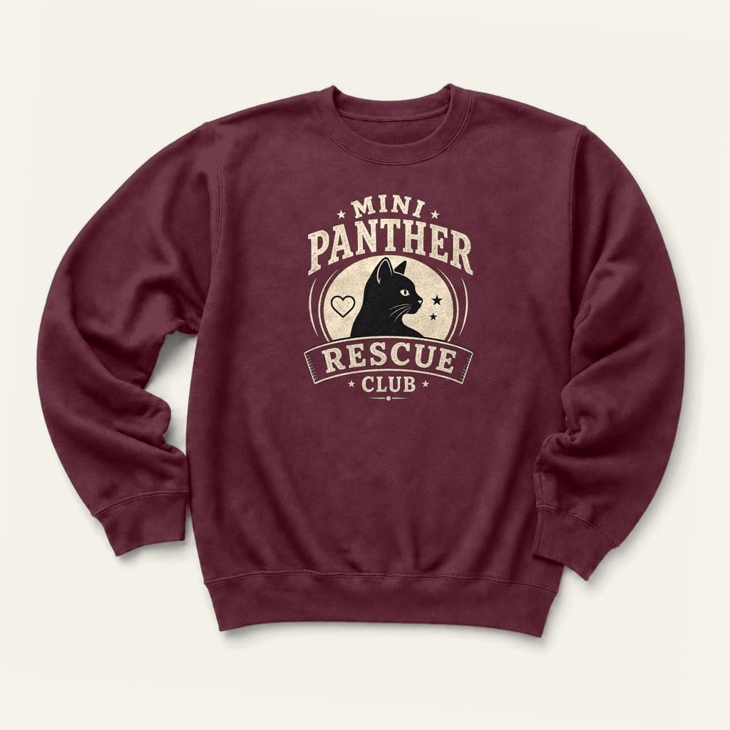 Mini Panther Rescue Sweatshirt in Maroon