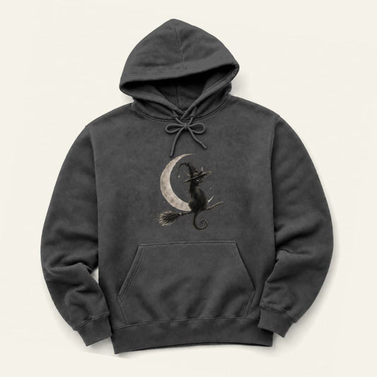 Moonlit Mischief Hoodie in Dark Heather