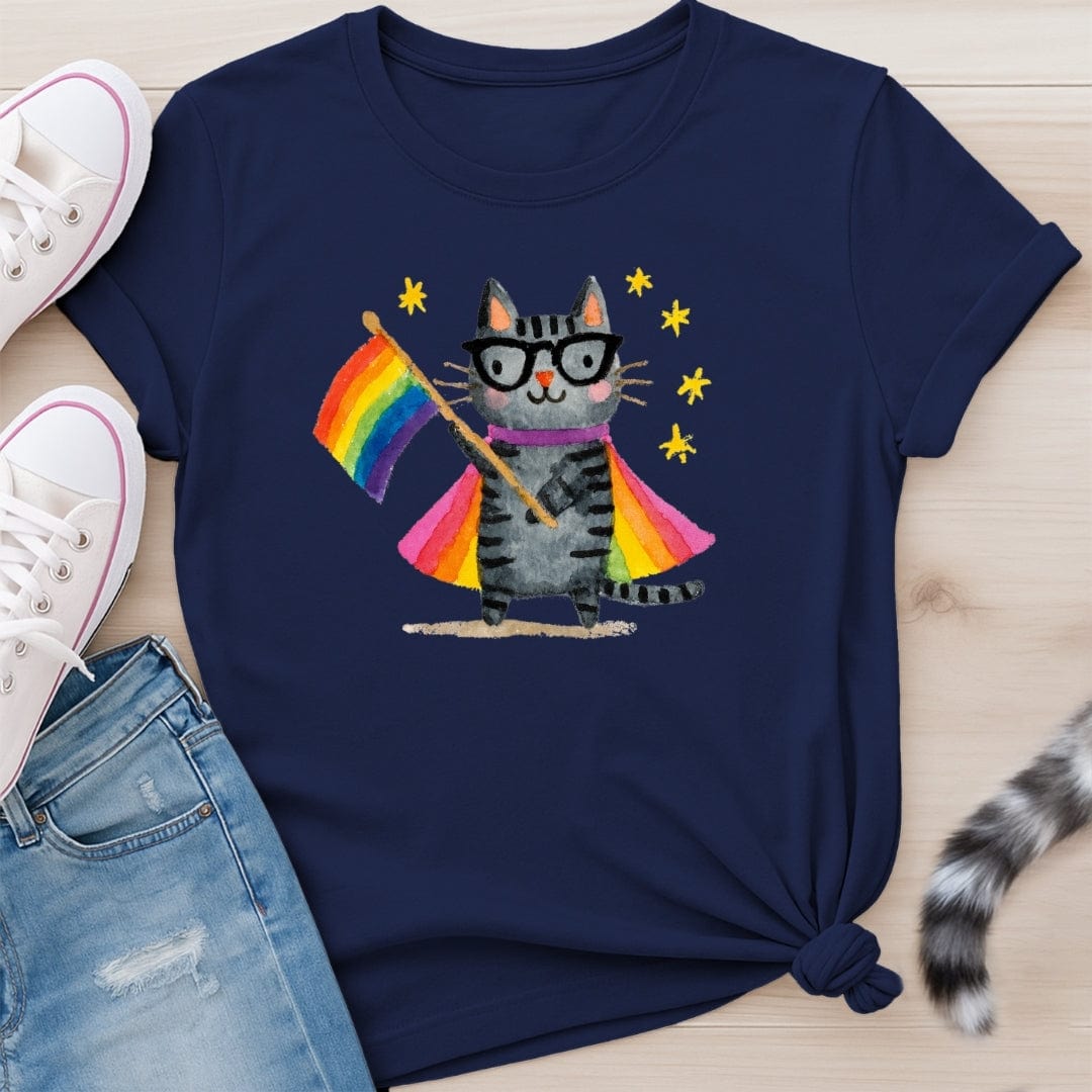 RAINBOW FLAG CAT T-SHIRT