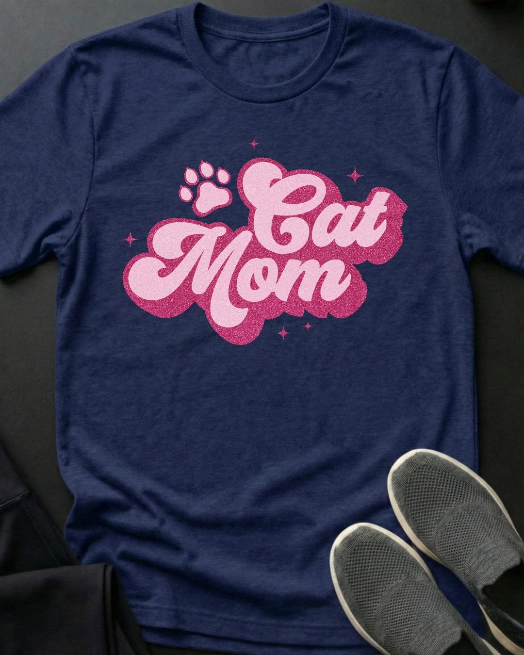 Pink Cat Mom Tee