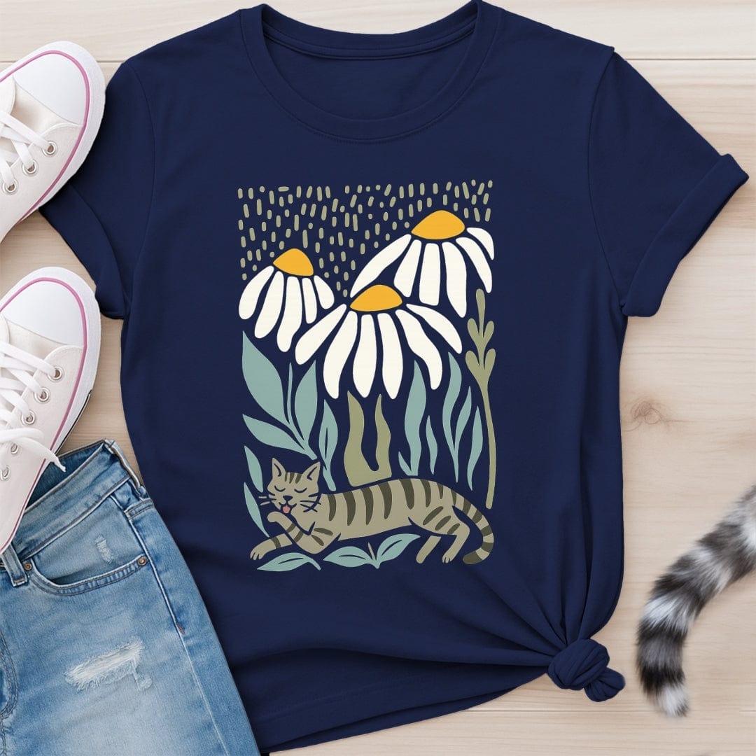 TABBY IN DAISIES T-SHIRT