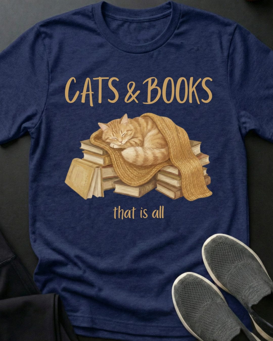 Cats & Books Tee