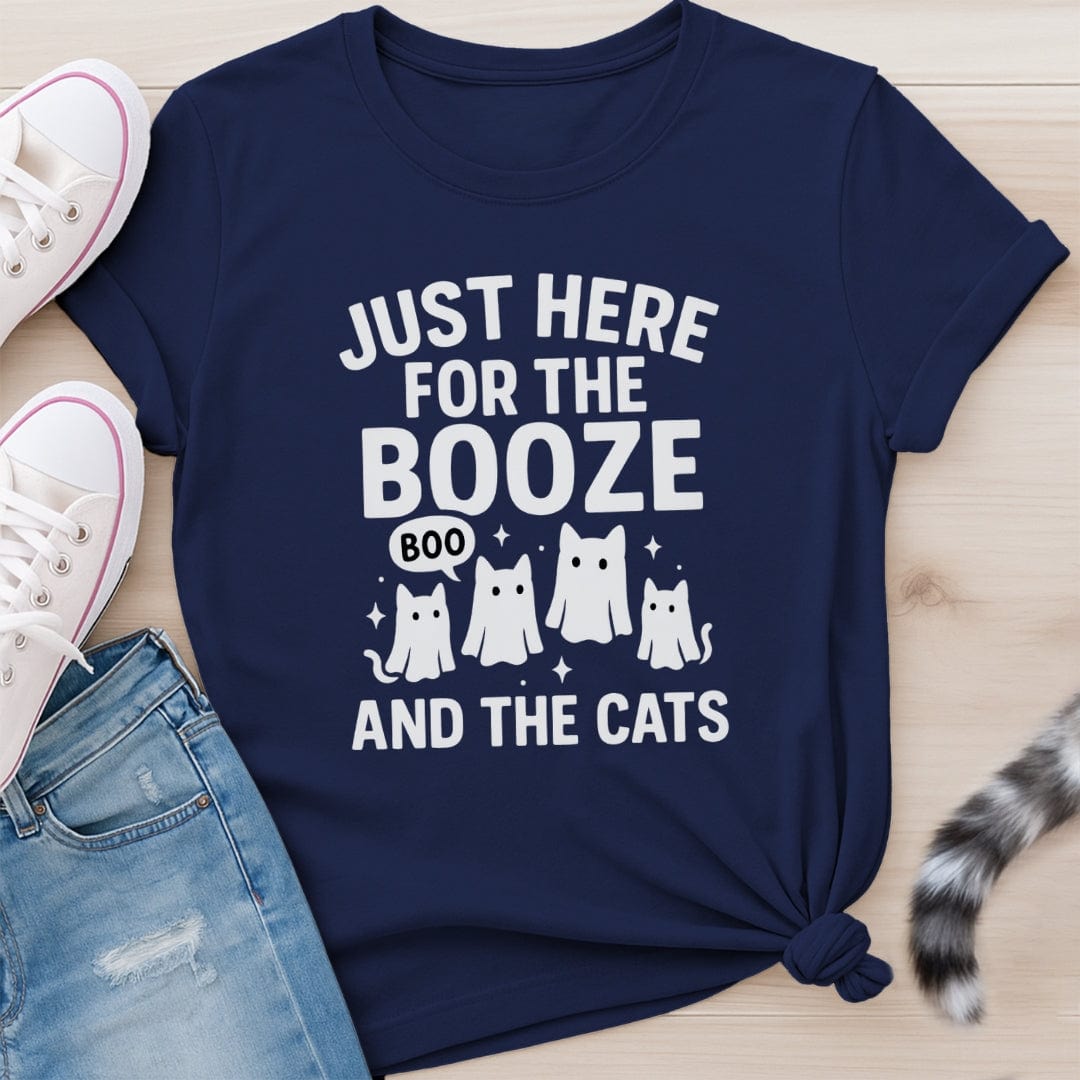 BOOZE AND CATS T-SHIRT