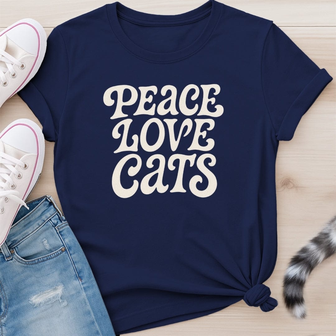 PEACE LOVE CATS T-SHIRT