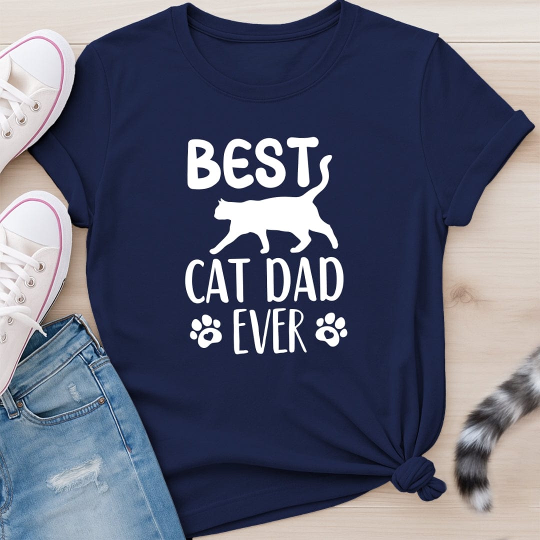 BEST CAT DAD T-SHIRT