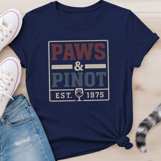 PAWS AND PINOT T-SHIRT