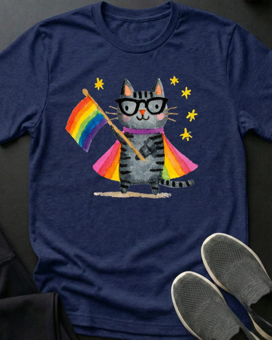Rainbow Flag Cat Tee