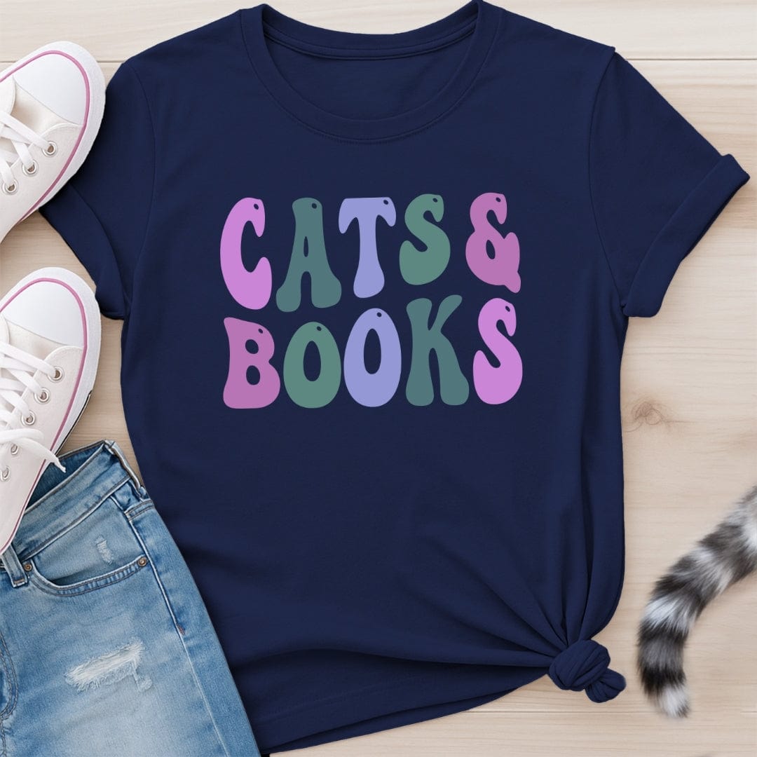 CATS & BOOKS T-SHIRT