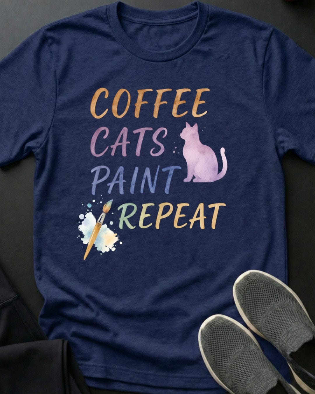 Coffee Cats Paint Tee